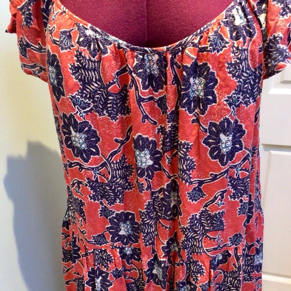 NWT Knox Rose Orange and Blue Floral Dress - Picture 3 of 6